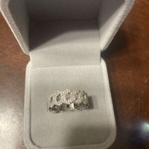Moissanite Cuban Prong Ring